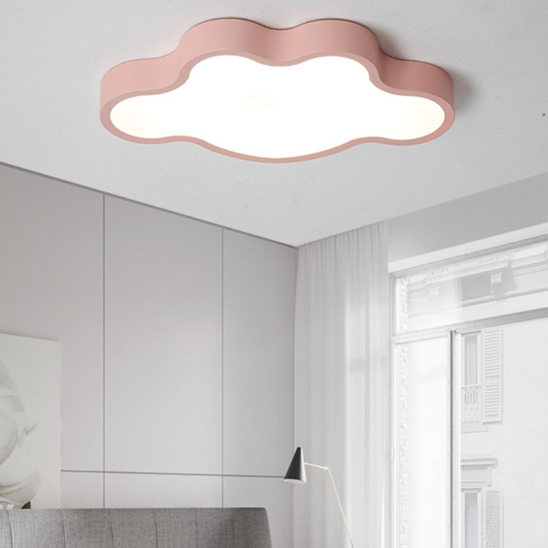 Minimalist Cloud-Shaped LED Ceiling Fixture - Acrylic Flush Mount Lamp