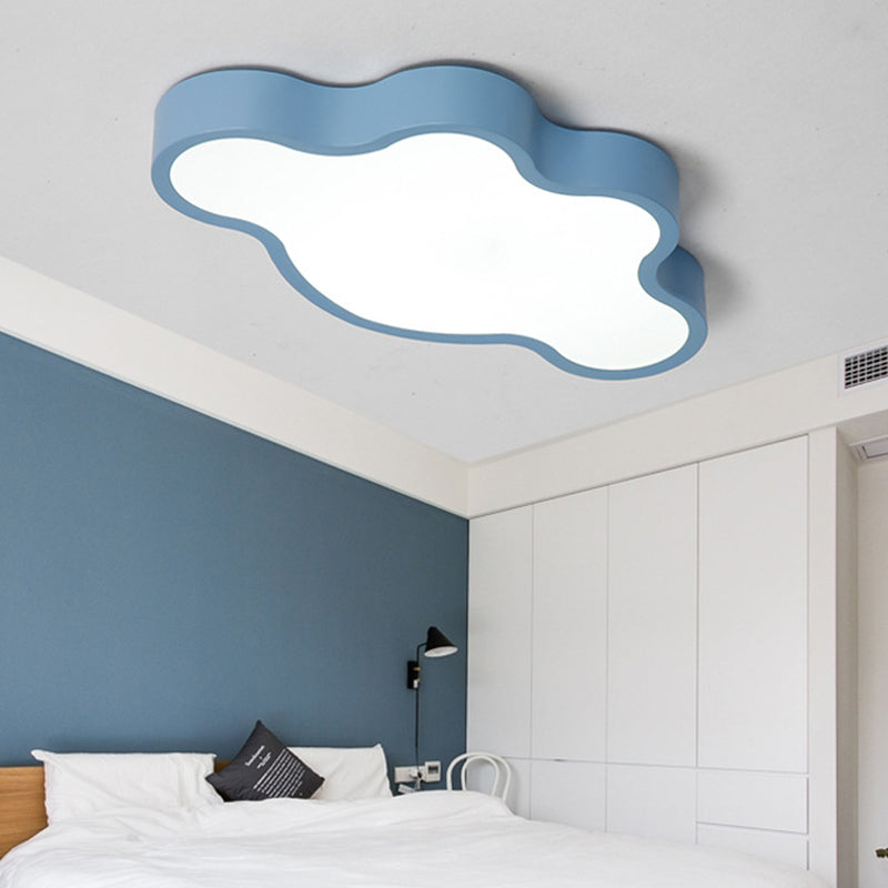 Minimalist Cloud-Shaped LED Ceiling Fixture - Acrylic Flush Mount Lamp