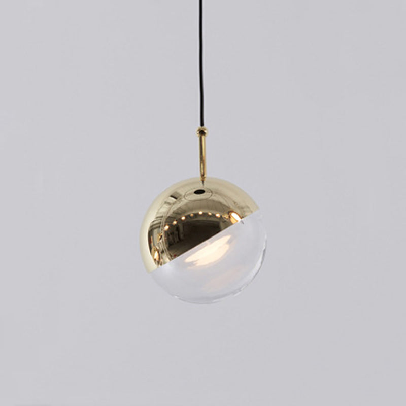 Modern Led Crystal Globe Pendant Light - Designer Mini Hanging Lamp Gold
