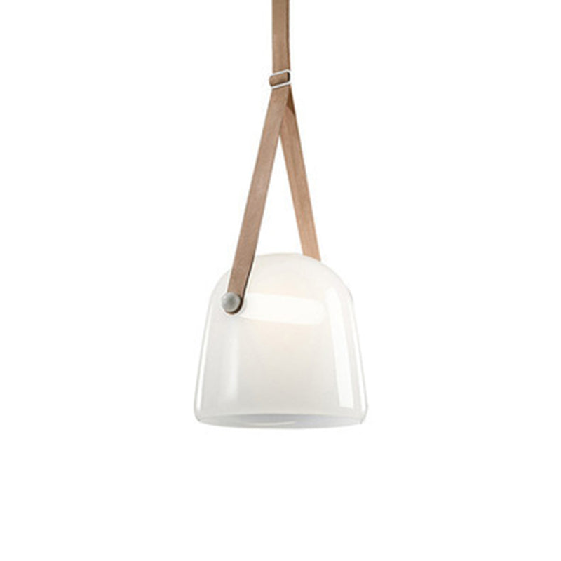 Led Glass Dome Pendant Light For Kitchen Island White / Warm