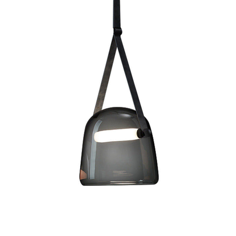 LED Pendant Light Fixture - Large Glass Dome for Kitchen Island Lighting