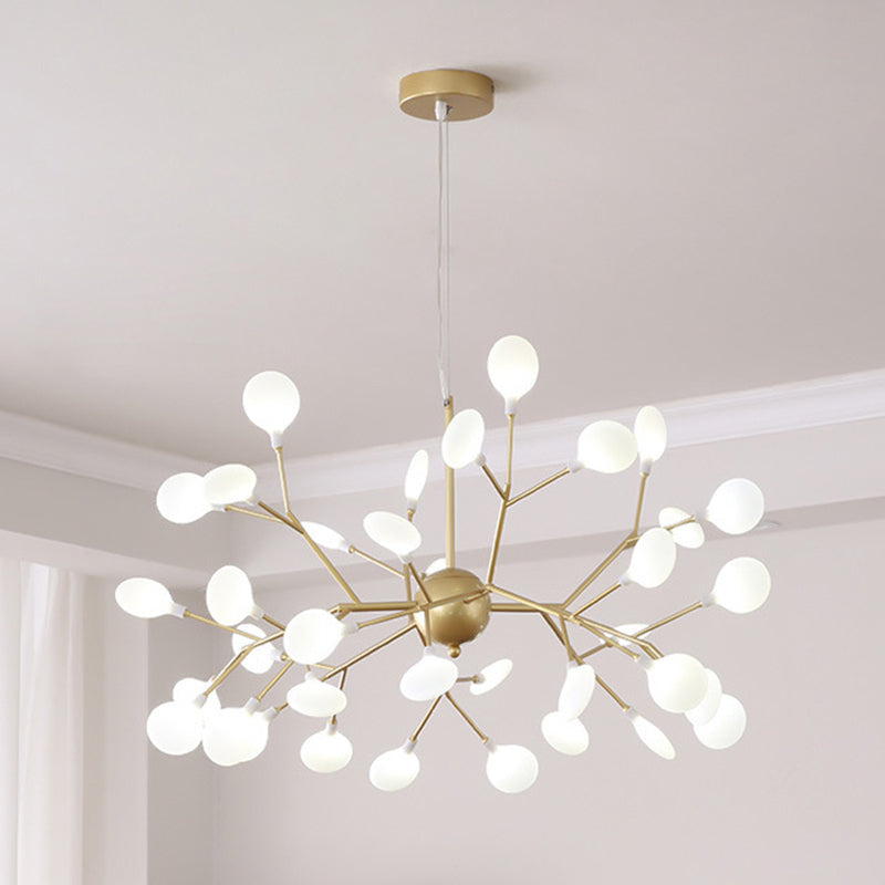 OcÃ©ane - Firefly Firefly Chandelier Pendant Light Modern Style Acrylic Living Room LED Hanging Light in Gold