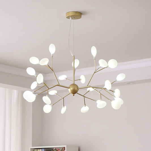 OcÃ©ane - Firefly Firefly Chandelier Pendant Light Modern Style Acrylic Living Room LED Hanging Light in Gold