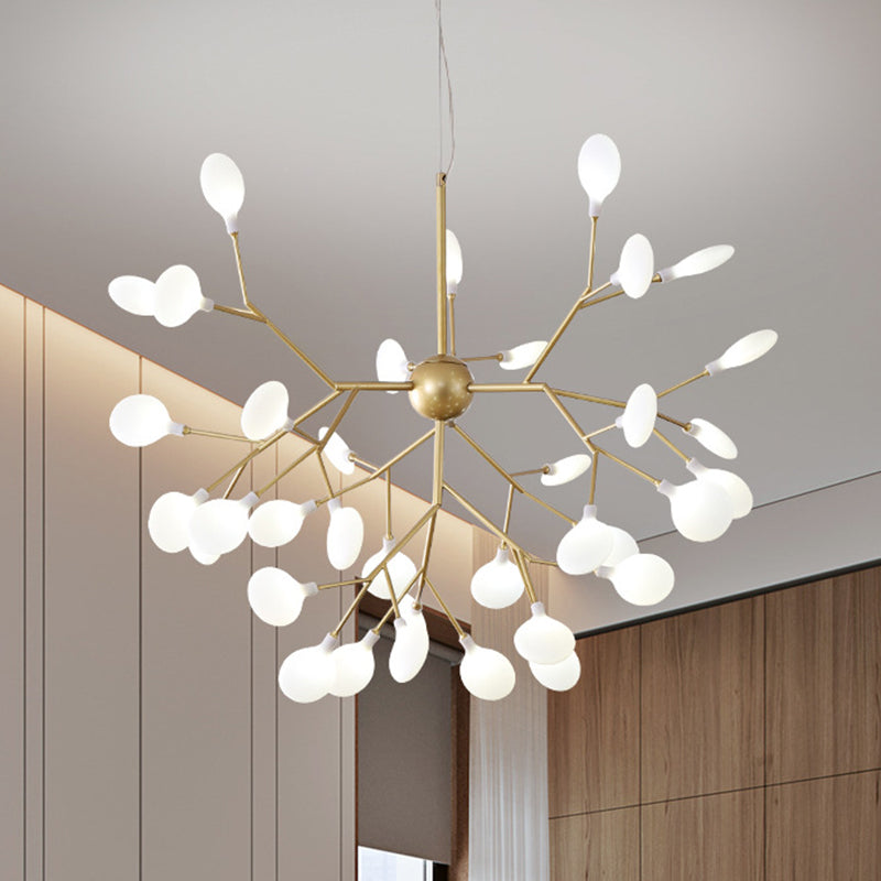 OcÃ©ane - Firefly Firefly Chandelier Pendant Light Modern Style Acrylic Living Room LED Hanging Light in Gold