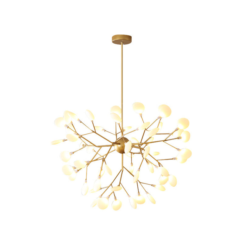 OcÃ©ane - Firefly Firefly Chandelier Pendant Light Modern Style Acrylic Living Room LED Hanging Light in Gold