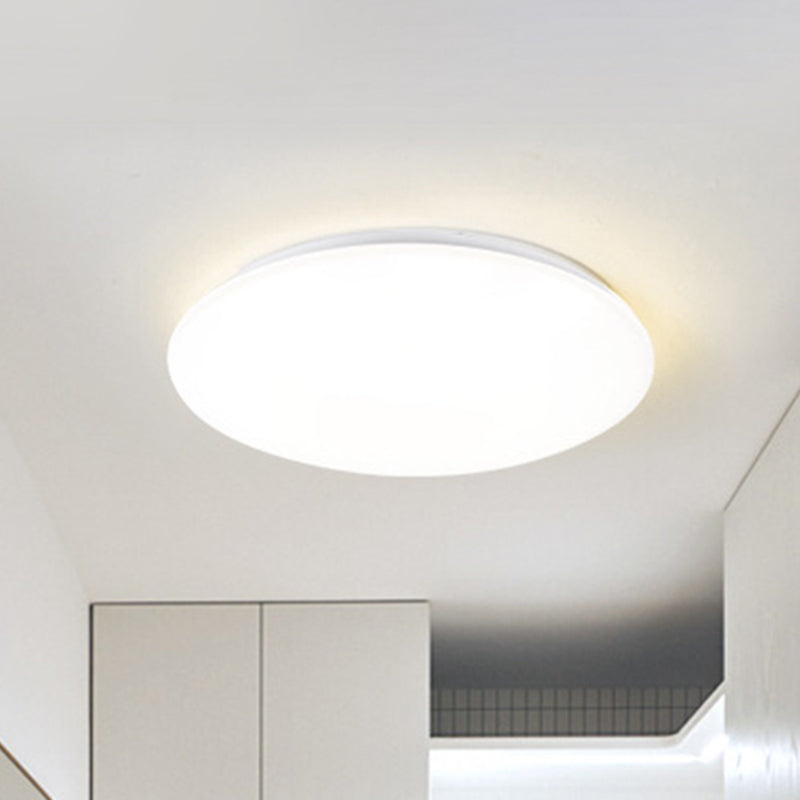 Dome Flush Mount Ceiling Light - Simplicity Acrylic LED Lighting, White