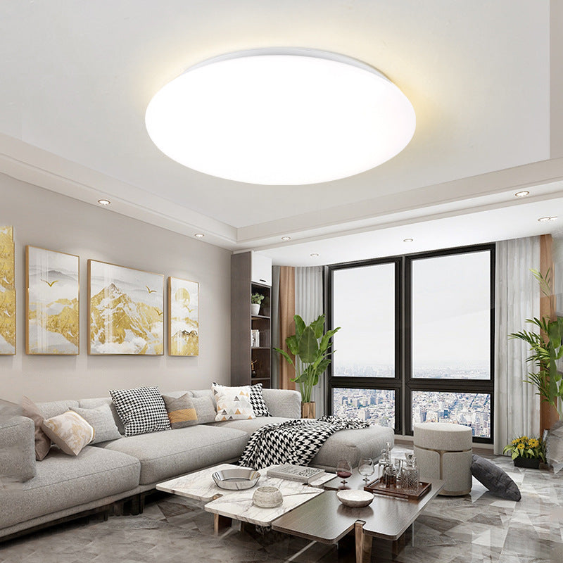 Dome Flush Mount Ceiling Light - Simplicity Acrylic LED Lighting, White