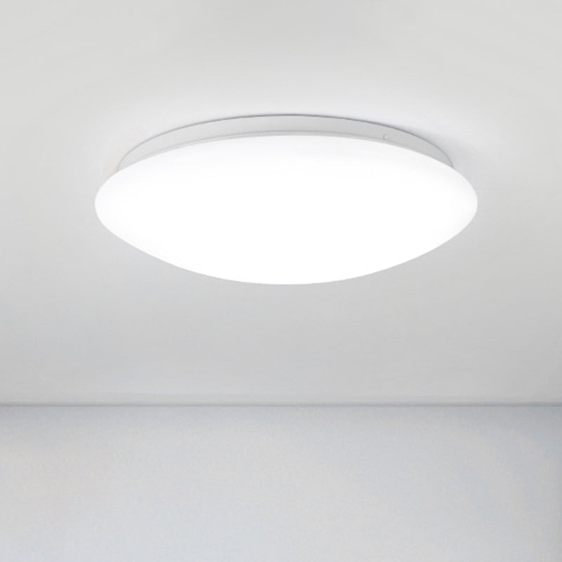 Dome Flush Mount Ceiling Light - Simplicity Acrylic LED Lighting, White