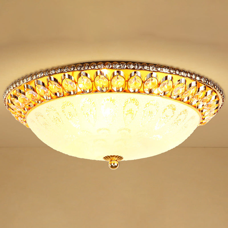 Crystal LED Flush Mount Ceiling Light for Modern Bedroom Décor