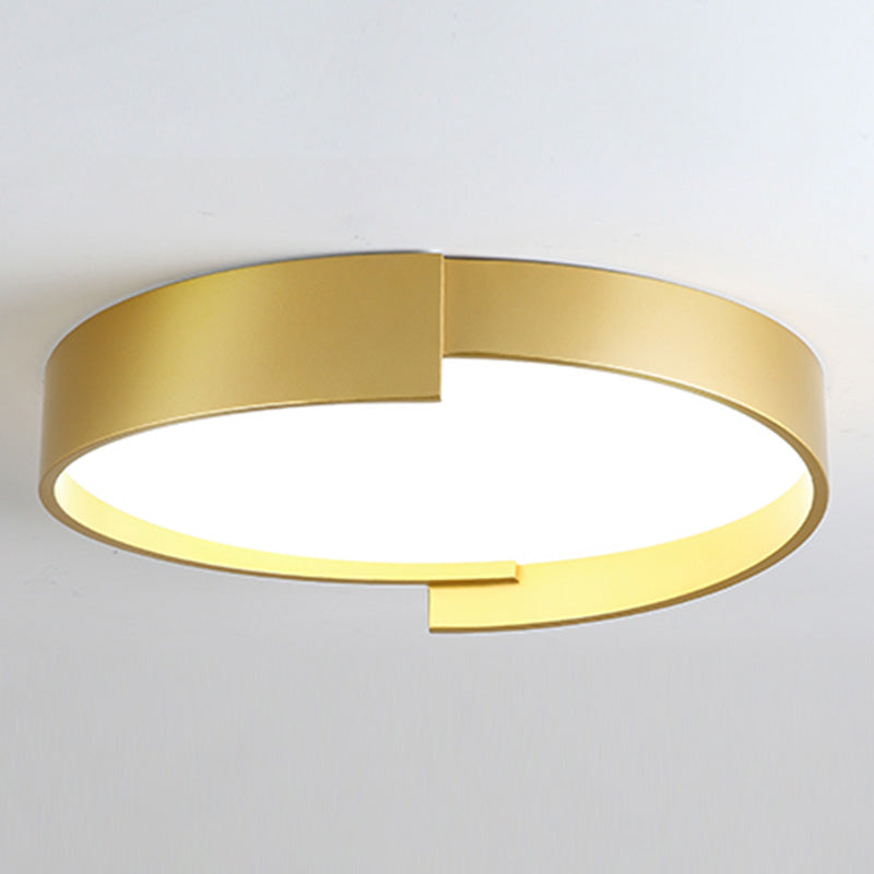 LED Macaroon Style Flush Mount Ceiling Light with Frosted Acrylic Lampshade - Nordic Bedroom Lamp