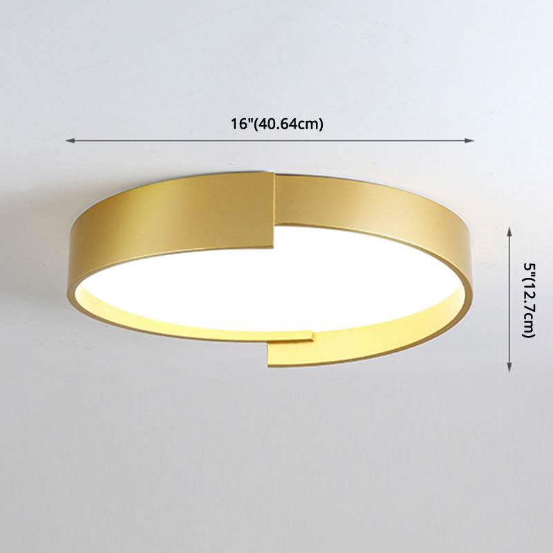 LED Macaroon Style Flush Mount Ceiling Light with Frosted Acrylic Lampshade - Nordic Bedroom Lamp