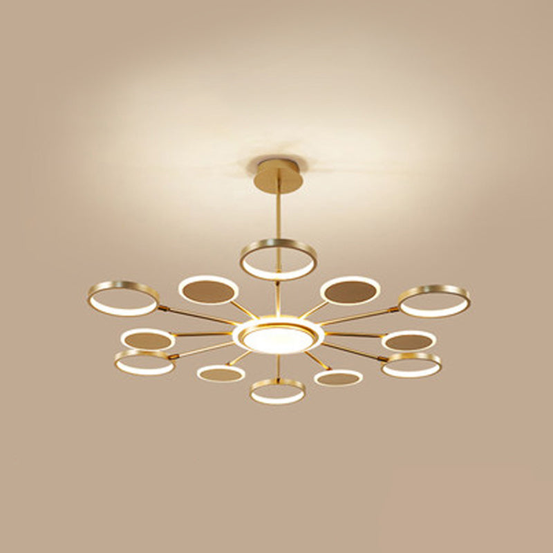 Maria - Lustre de plafond LED circulaire : luminaire suspendu en métal moderne