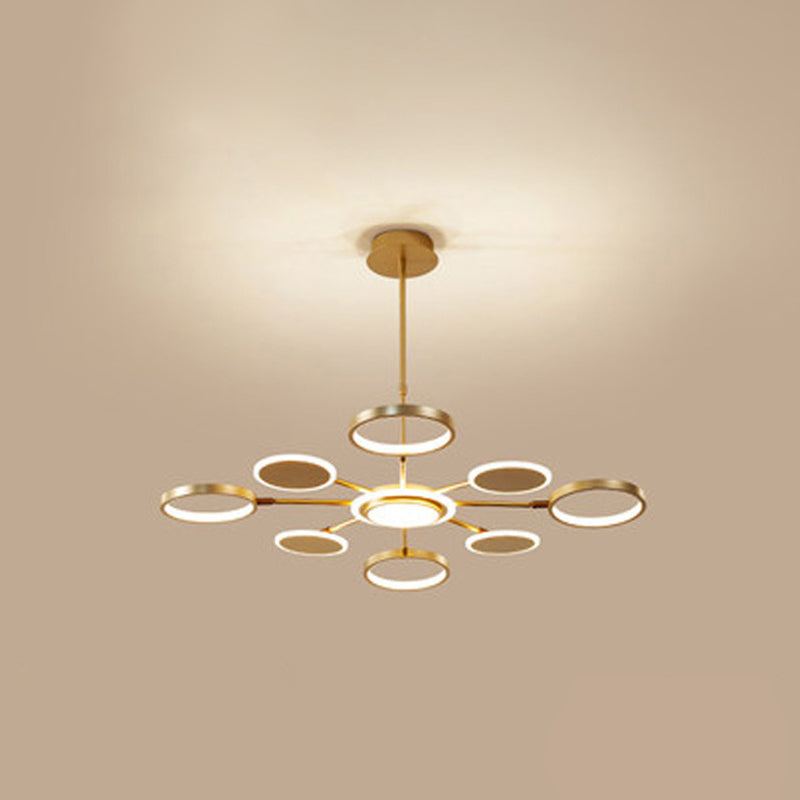 Maria - Lustre de plafond LED circulaire : luminaire suspendu en métal moderne