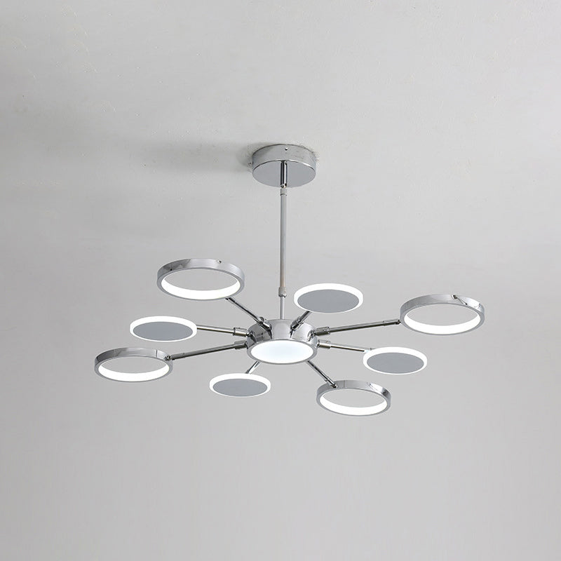 Elena - Modernist Metal Pendant Chandelier for Living Room
