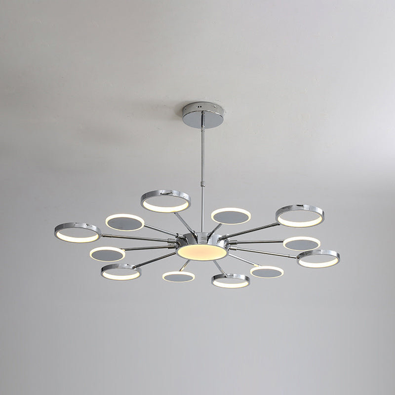 Elena - Modernist Metal Pendant Chandelier for Living Room
