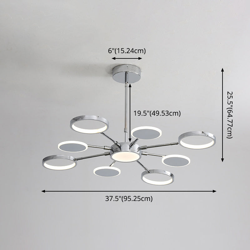 Elena - Modernist Metal Pendant Chandelier for Living Room