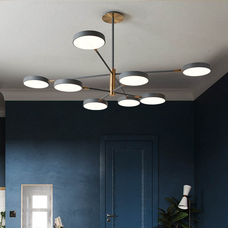 Carlotta - Round Ceiling Chandelier Ultra-Contemporary Metal Hanging Lights For Living Room