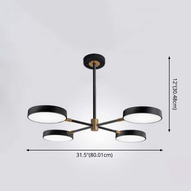 Carlotta - Round Round Ceiling Chandelier Ultra-Contemporary Metal Hanging Ceiling Lights for Living Room