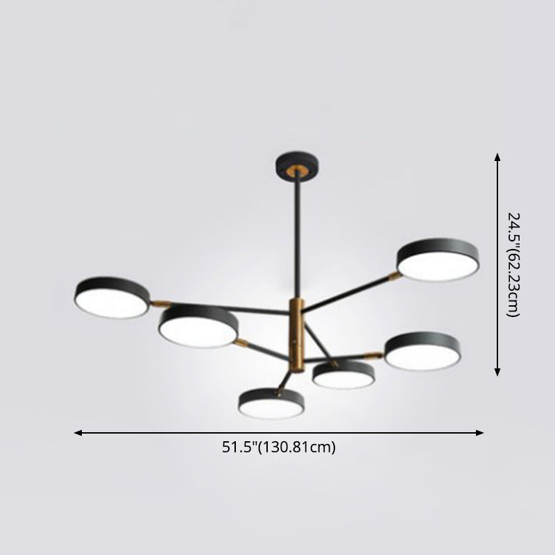 Carlotta - Round Ceiling Chandelier Ultra-Contemporary Metal Hanging Lights For Living Room