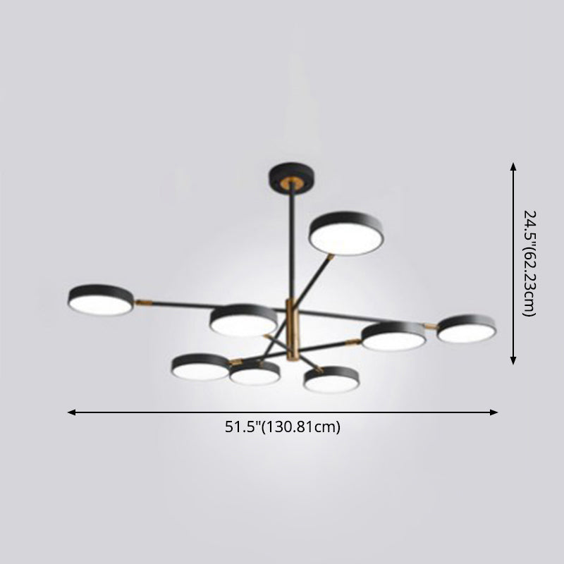 Carlotta - Round Round Ceiling Chandelier Ultra-Contemporary Metal Hanging Ceiling Lights for Living Room