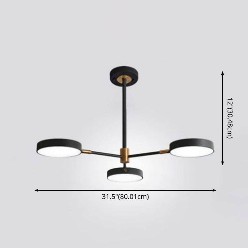 Carlotta - Round Ceiling Chandelier Ultra-Contemporary Metal Hanging Lights For Living Room