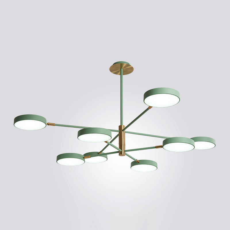 Carlotta - Round Ceiling Chandelier Ultra-Contemporary Metal Hanging Lights For Living Room 8 /