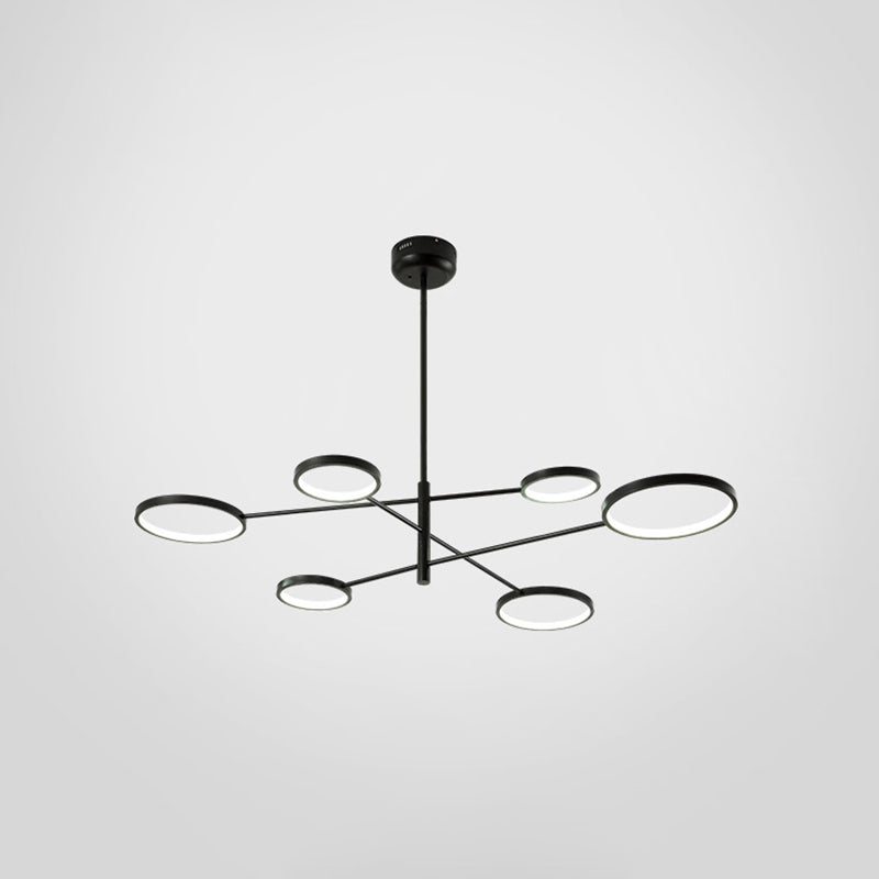 Aurora - Modernist Ring Ceiling Chandelier Modernist Metal Pendant Light Fixtures with Hanging Cord for Restaurant