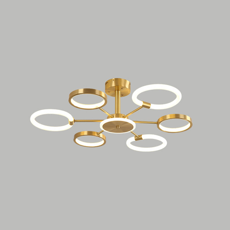 Lustre radial contemporain suspendu pour salon