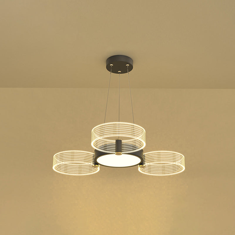 Modern Acrylic Circle Chandelier Pendant Light for Living Room