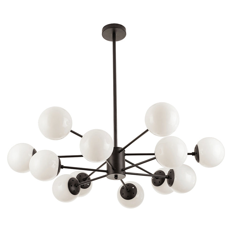 Contemporary Spherical Glass Chandelier Light for Living Room Ceiling