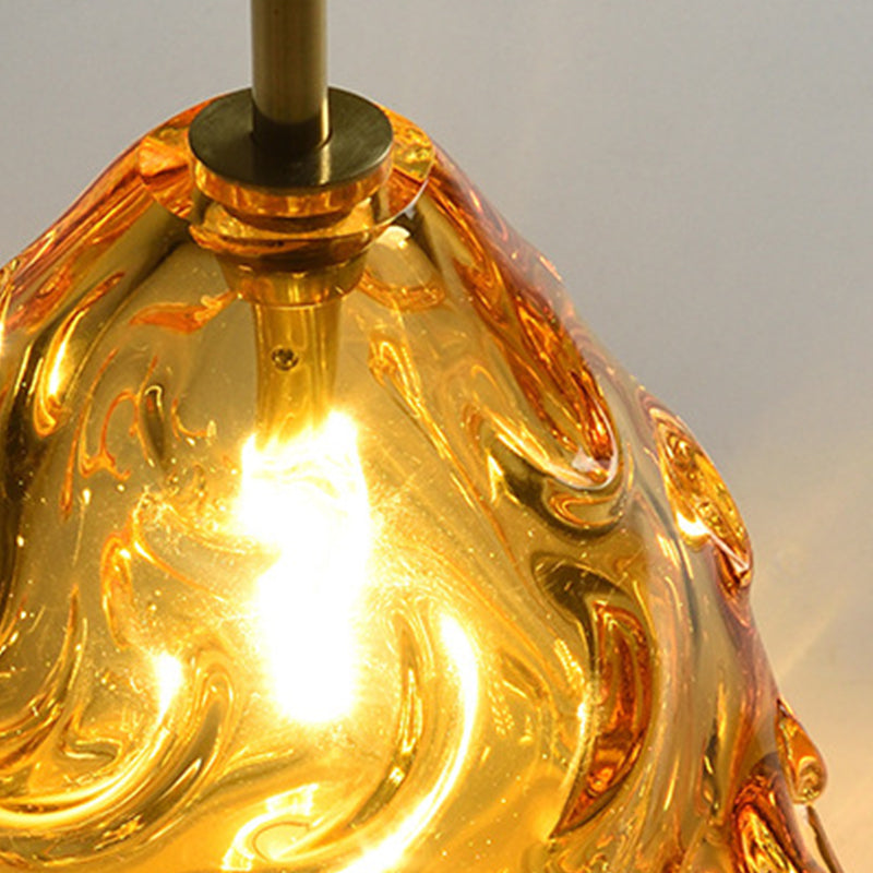 Contemporary Hand Blown Glass Globe Pendant Hanging Lamp for Dining Room
