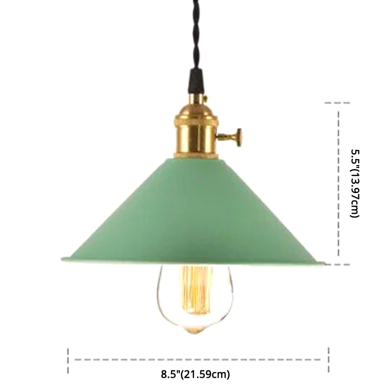 Nordic Industrial Macarons Pendant Light - Metal Colorful 1-Light Lighting