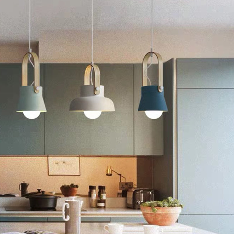 Nordic Style 1-Light Pendant Lamp - Upside Down Trifle Design For Modern Metal Restaurants