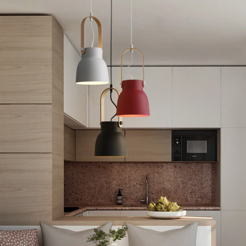 Nordic Style 1-Light Pendant Lamp - Upside Down Trifle Design For Modern Metal Restaurants