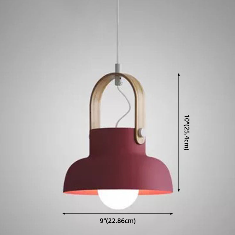 Nordic Style 1-Light Pendant Lamp - Upside Down Trifle Design For Modern Metal Restaurants