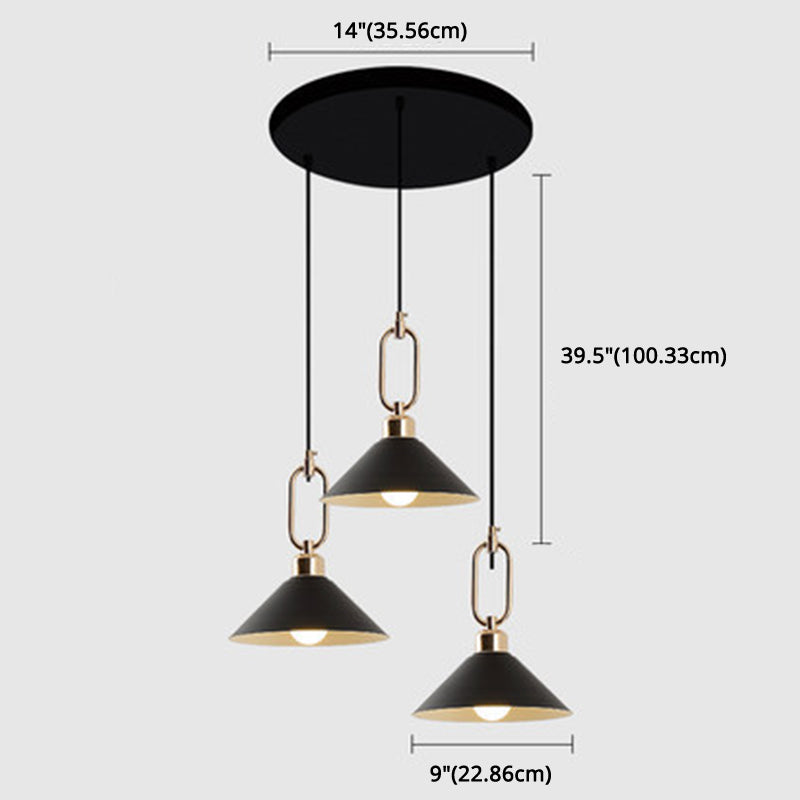 Modern Macarons Umbrella Pendant Light with Metal Ring - Stylish Metal Pendant Lighting