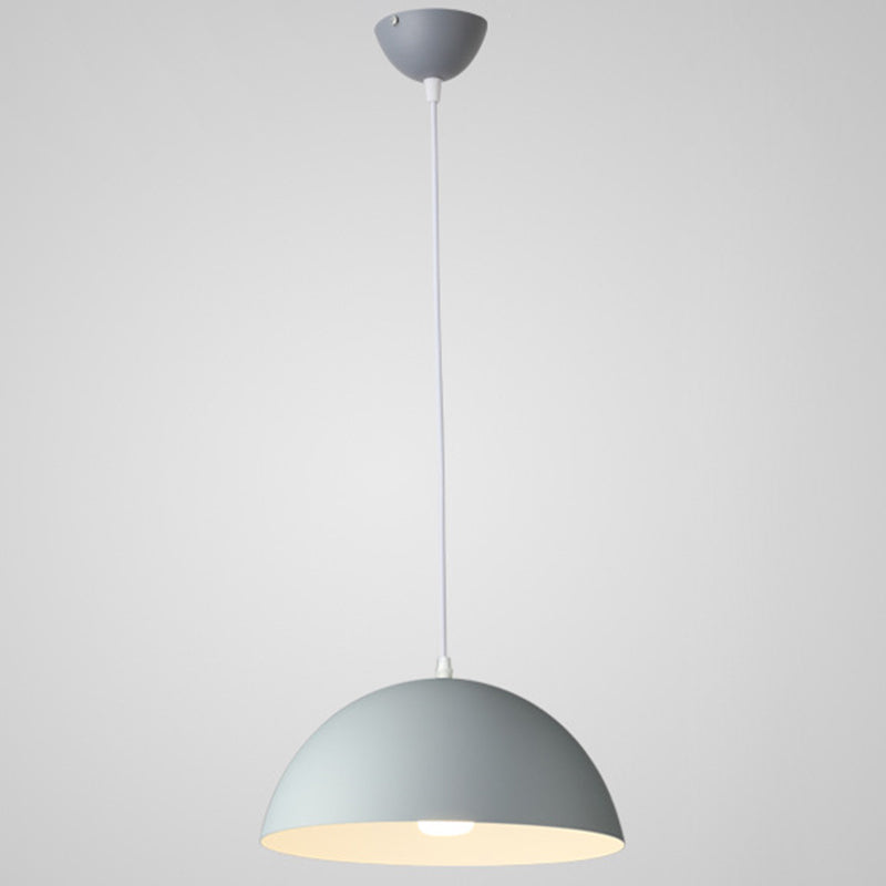 Ribbed Dome Metal Hanging Light - Nordic Minimalist Style Lamp for Restaurants