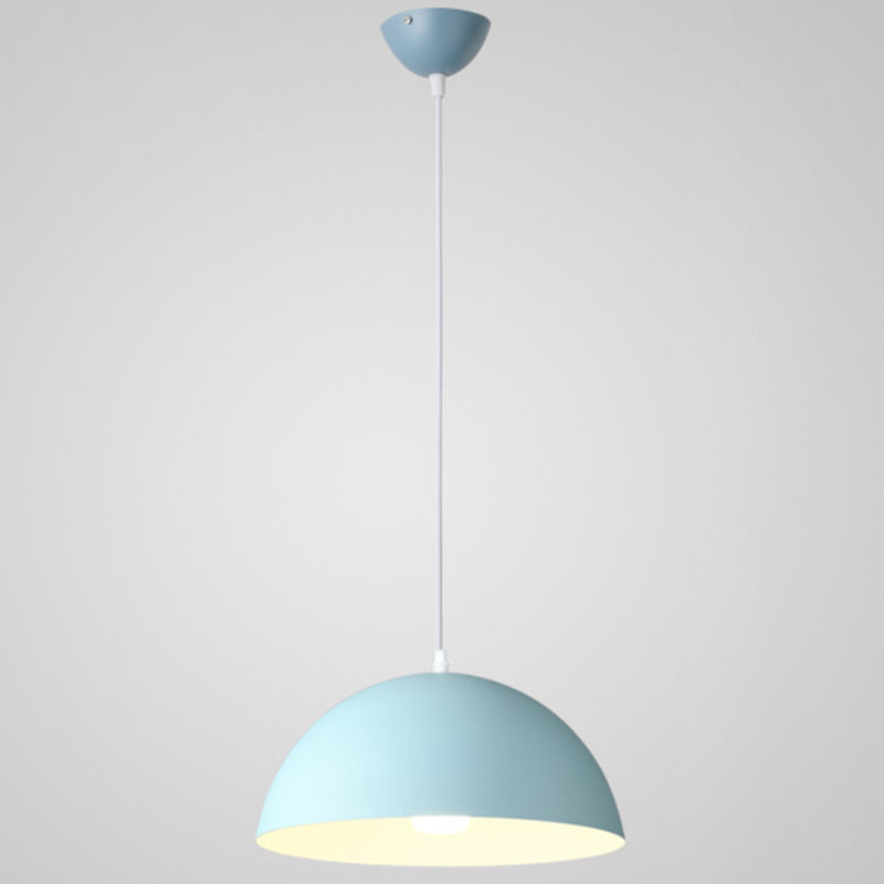 Ribbed Dome Metal Hanging Light - Nordic Minimalist Style Lamp for Restaurants