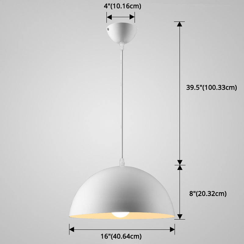 Ribbed Dome Metal Hanging Light - Nordic Minimalist Style Lamp for Restaurants