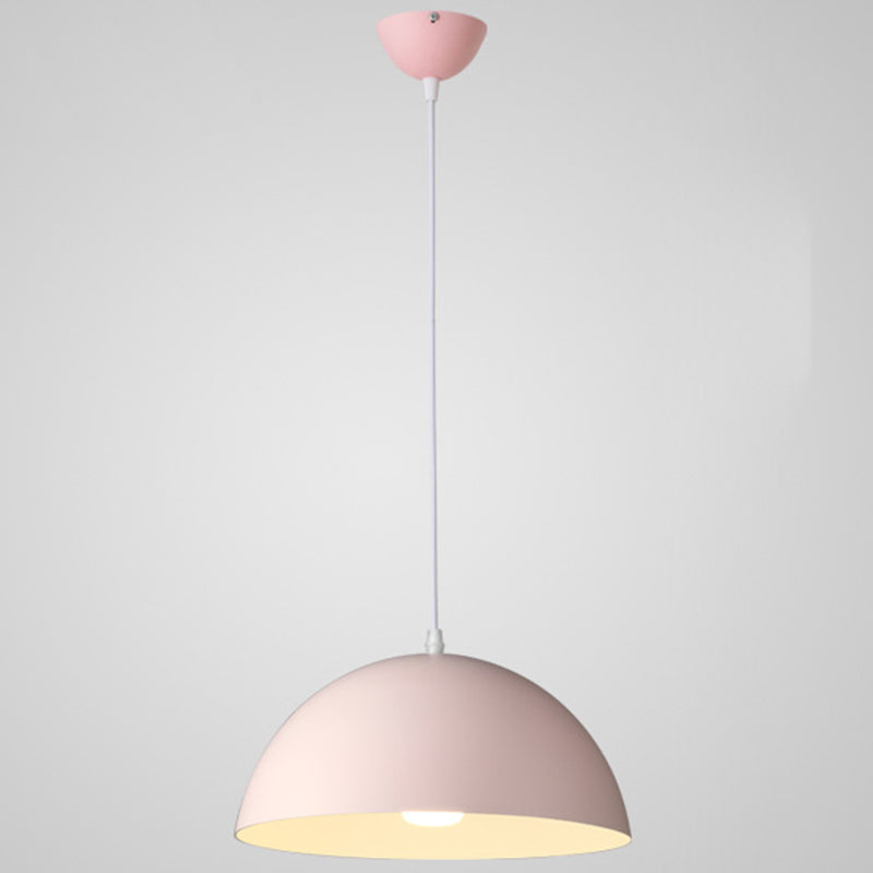 Ribbed Dome Metal Hanging Light - Nordic Minimalist Style Lamp for Restaurants