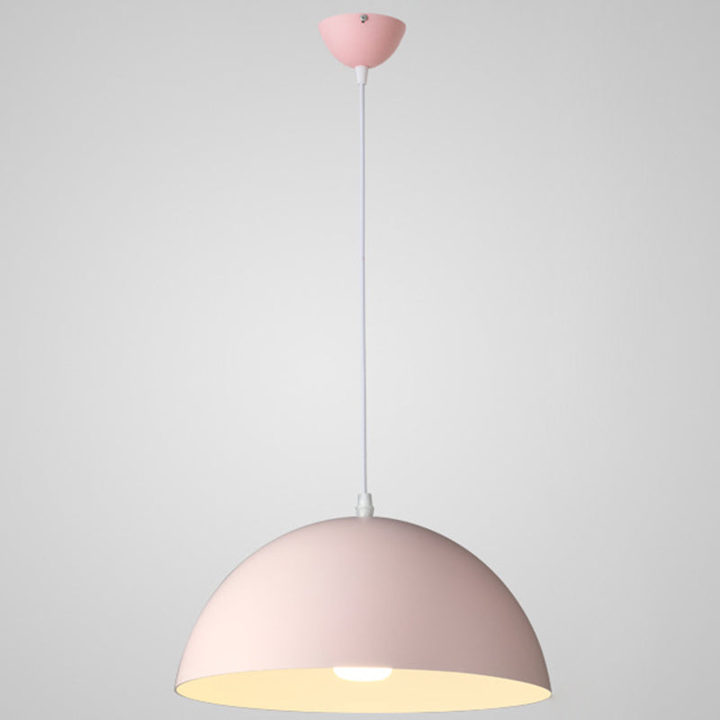 Ribbed Dome Metal Hanging Light - Nordic Minimalist Style Lamp for Restaurants