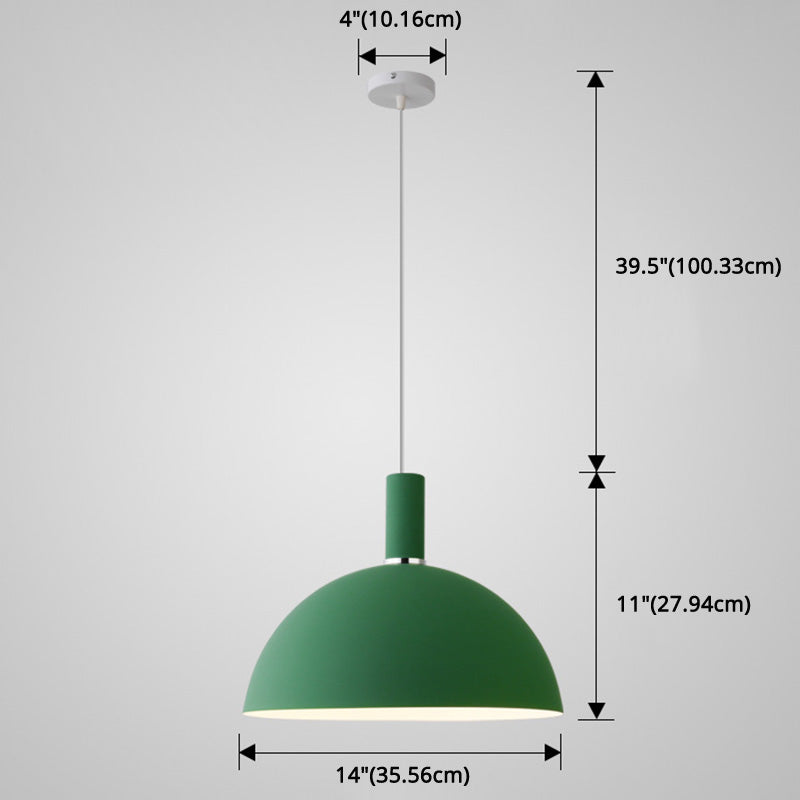 Nordic Style Metal Hemispherical Pendant Lamp - | Restaurant Ceiling Light 1
