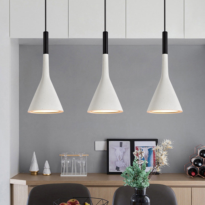 Nordic Modern Resin Tapered Hanging Light - Stylish 1-Light Restaurant Pendant Lamp