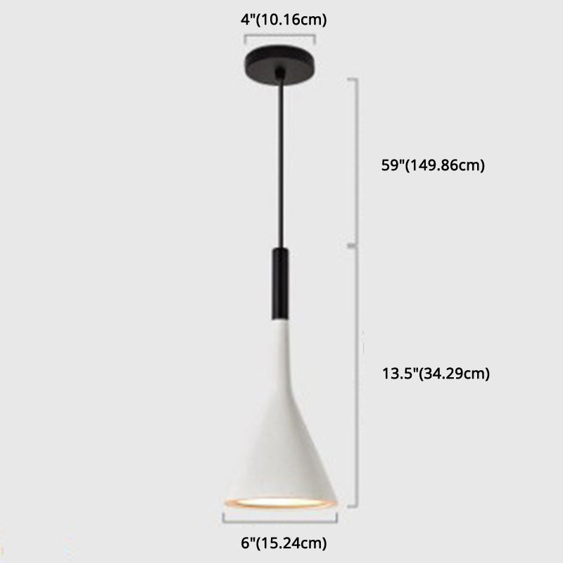 Nordic Modern Resin Tapered Hanging Light - Stylish 1-Light Restaurant Pendant Lamp