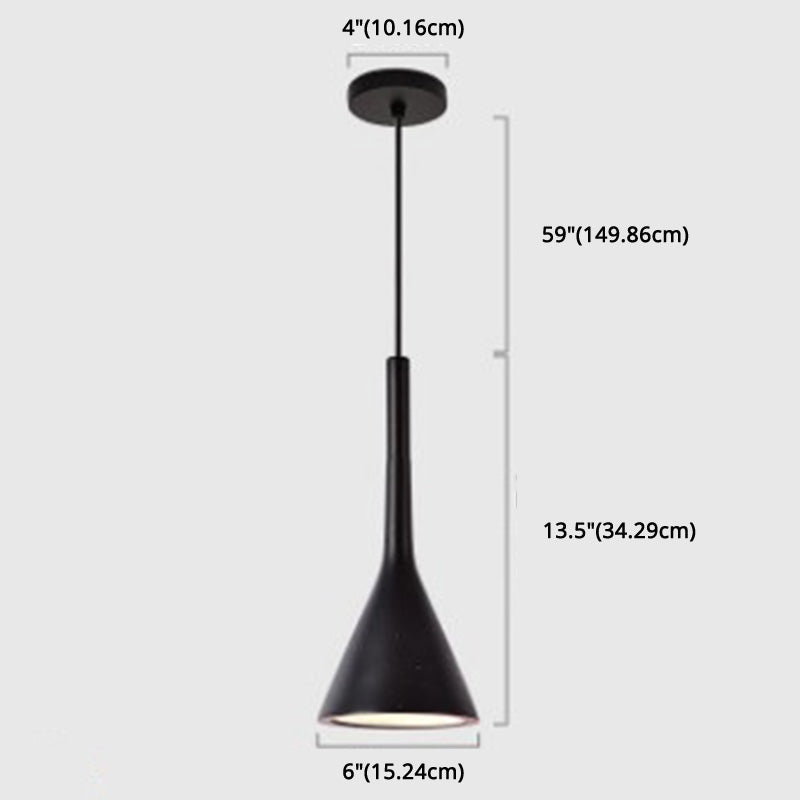 Nordic Modern Resin Tapered Hanging Light - Stylish 1-Light Restaurant Pendant Lamp