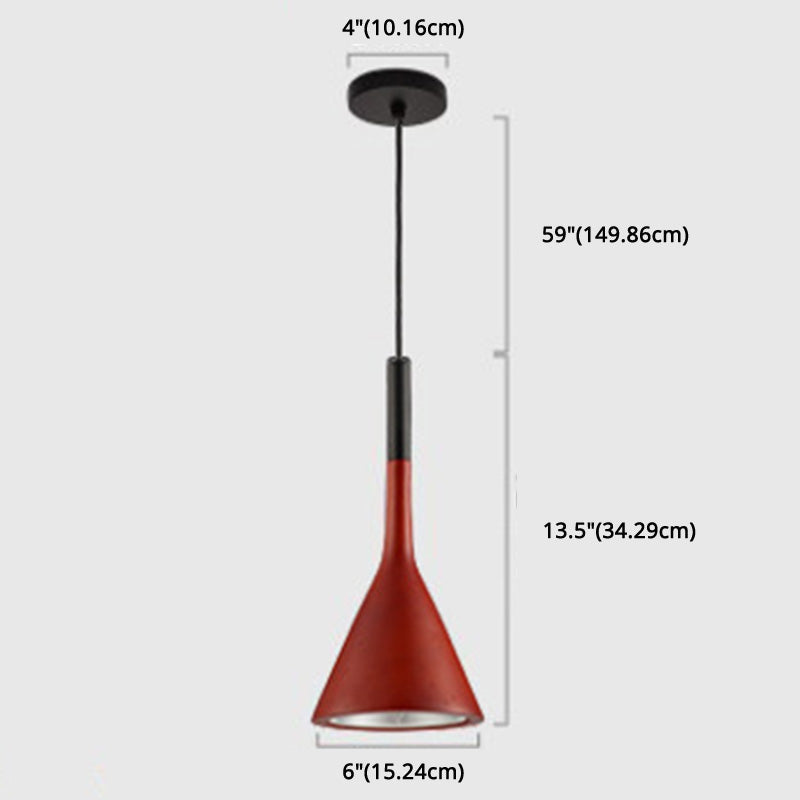 Nordic Modern Resin Tapered Hanging Light: Stylish 1-Light Pendant Lamp For Restaurants