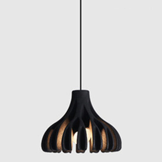 Nordic Modern 1-Light Coral Shade Pendant Lamp - Resin Hanging Lamp for Dining Room