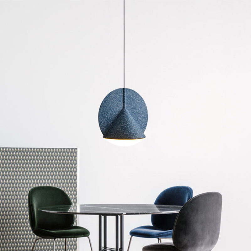 Nordic Modern Resin Pendant Lamp - 1-Light Round Shade Ideal For Living Room