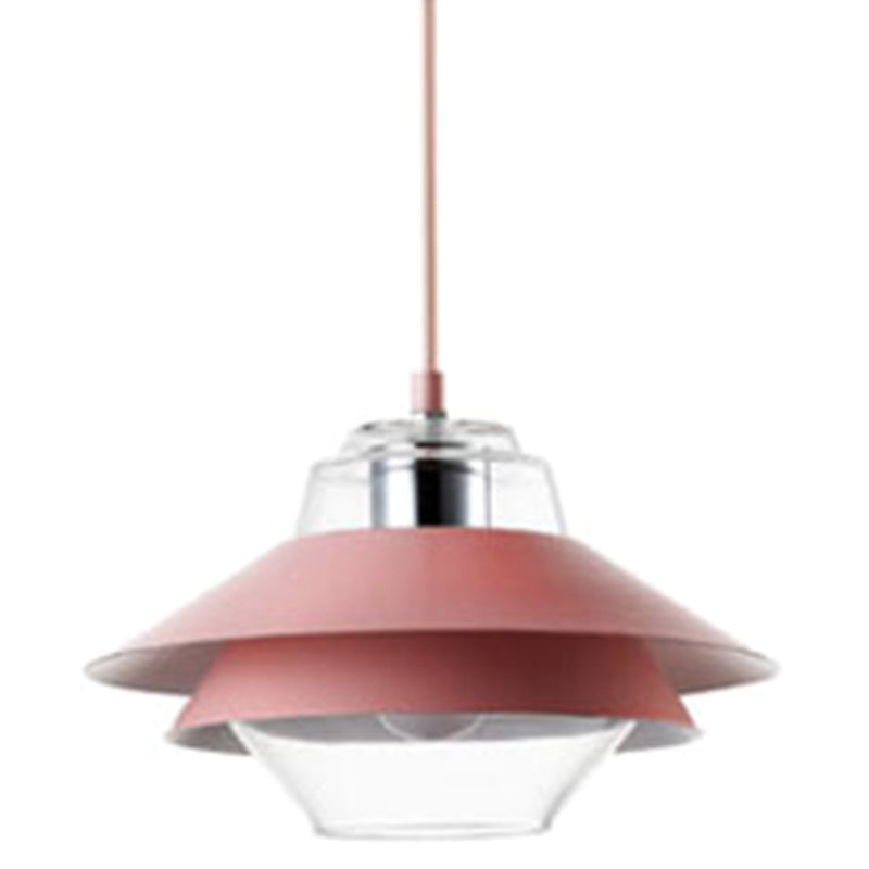 Nordic Style Metal Pendant Lamp with Layered Tiers and Concentric Shade Design