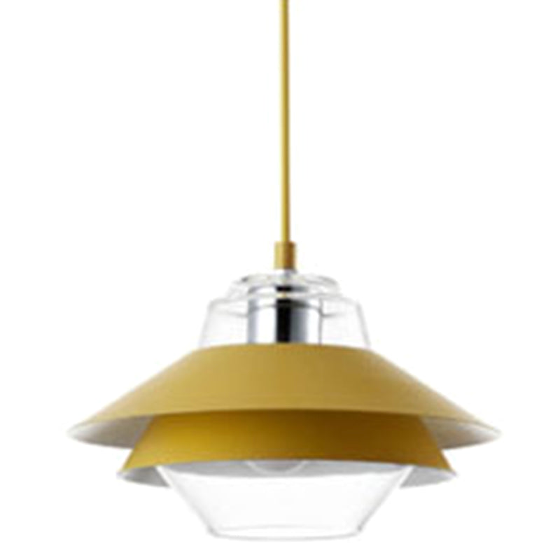 Nordic Style Metal Pendant Lamp with Layered Tiers and Concentric Shade Design